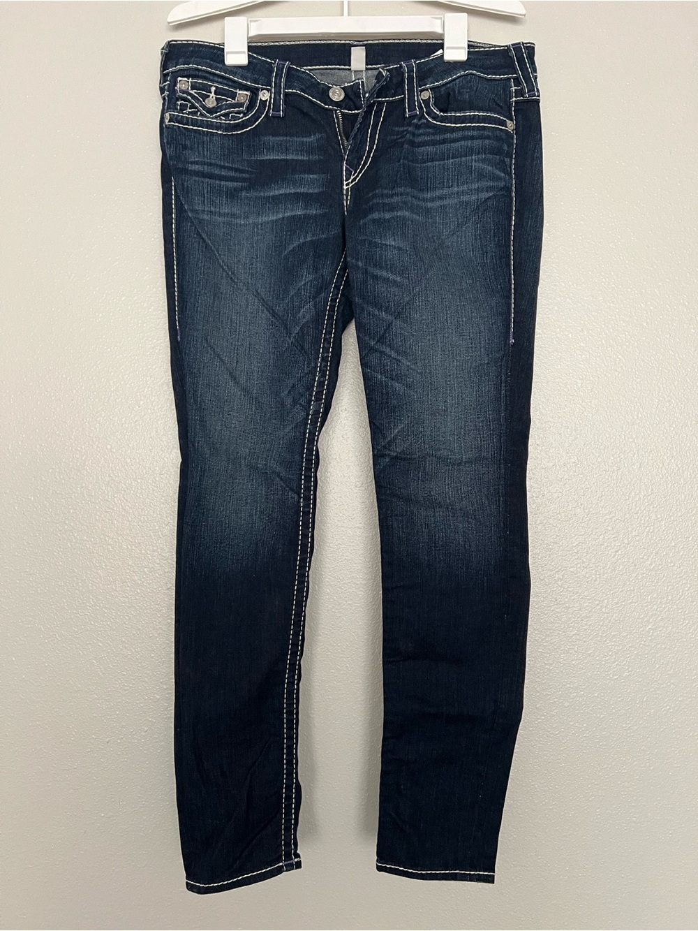 True Religion Women's Dark Indigo Skinny Jeans